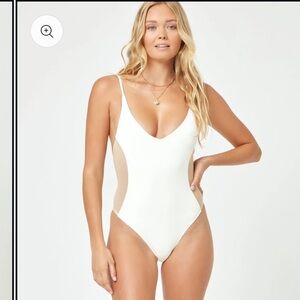 L*SPACE Ribbed Hollywood One-Piece Swimsuit